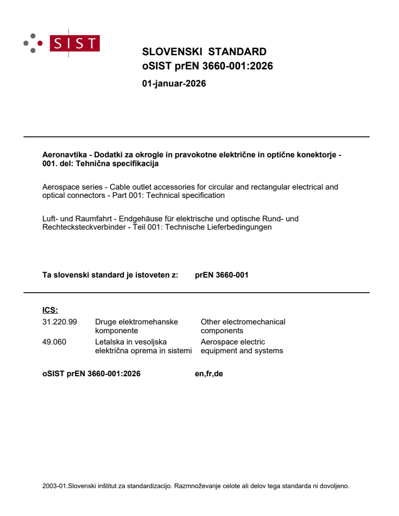 oSIST prEN 3660-001:2026