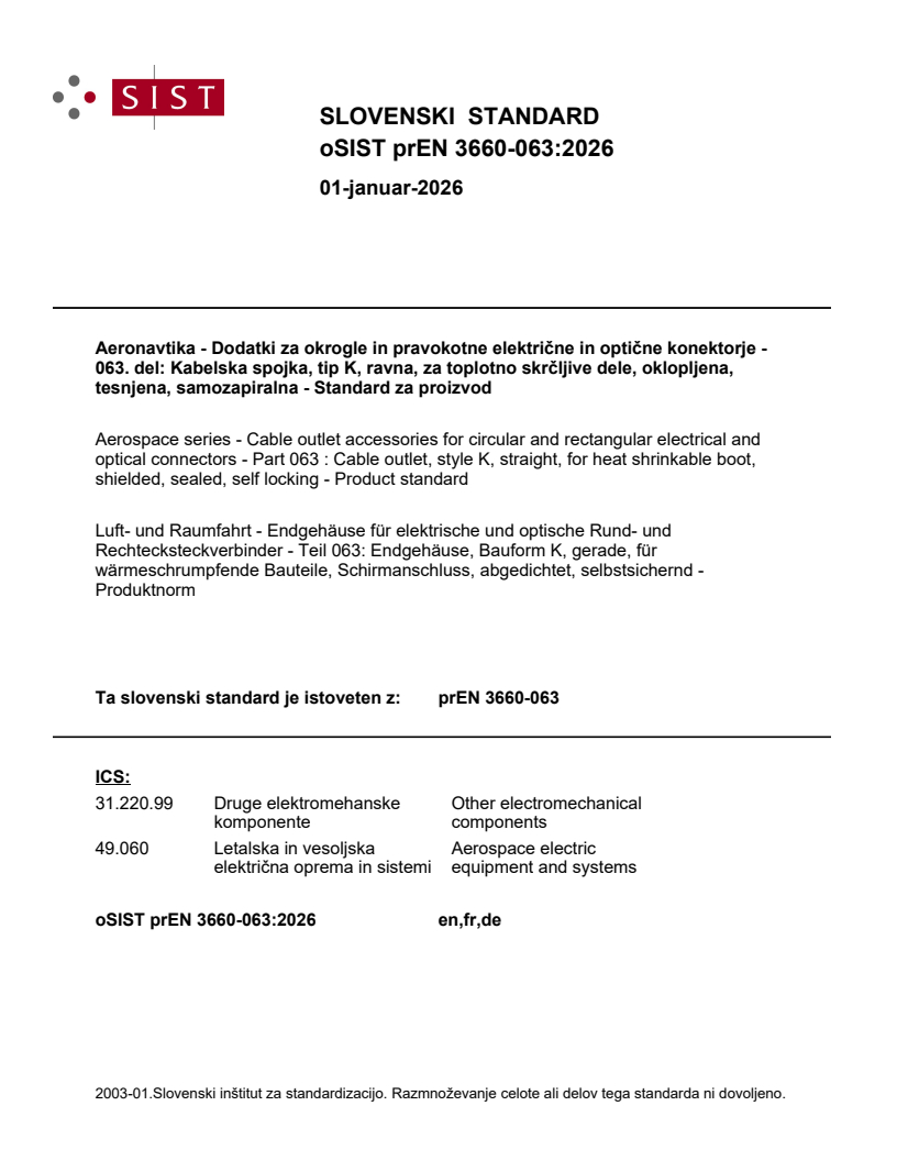 oSIST prEN 3660-063:2026 oSIST prEN 3660-063:2026