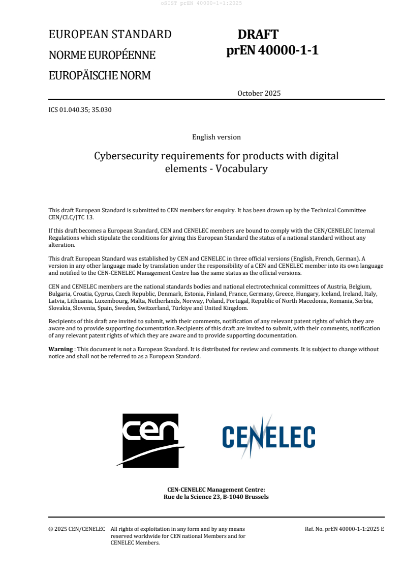prEN 40000-1-1:2025