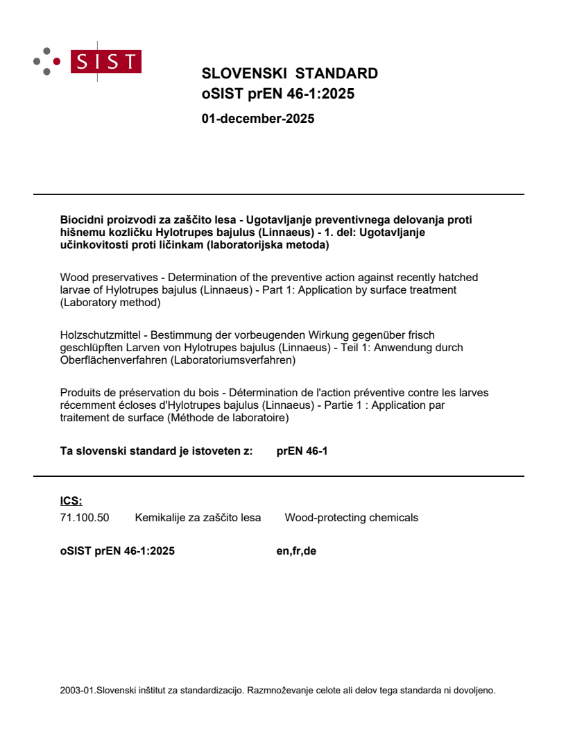 prEN 46-1 prEN 46-1:2025