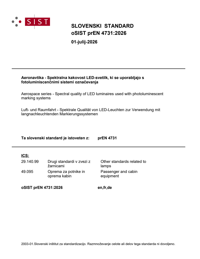 prEN 4731 prEN 4731:2026 - Page 1 preview