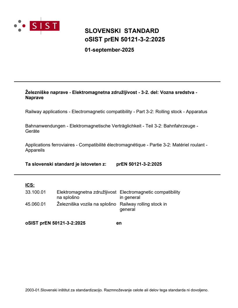 prEN 50121-3-2:2025 - BARVE