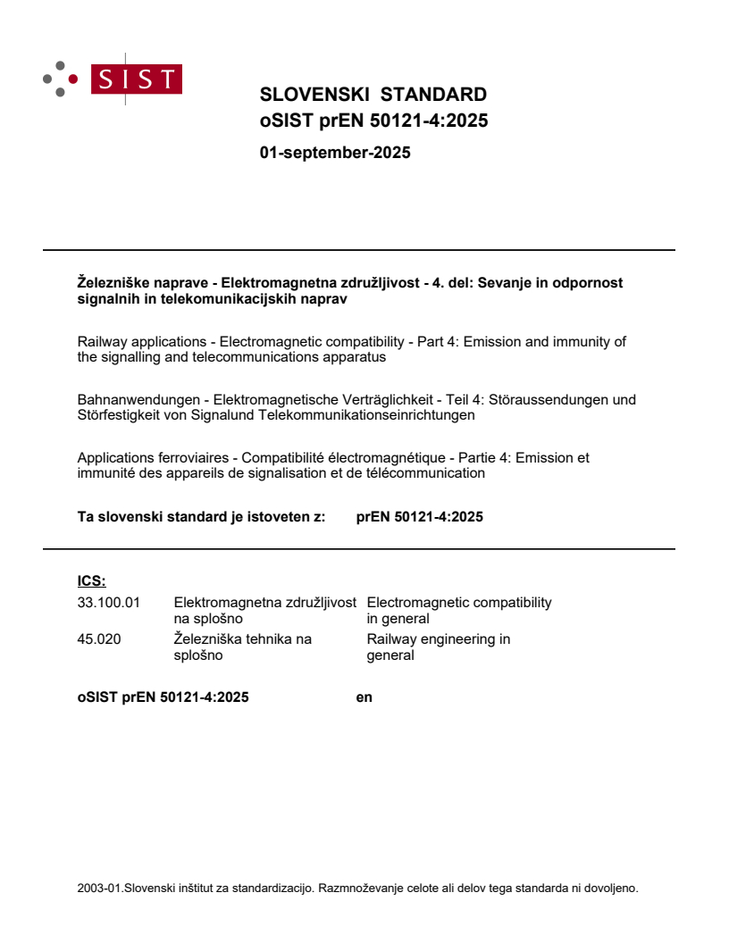 prEN 50121-4:2025