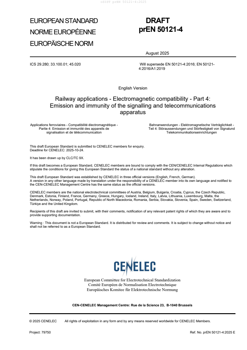 prEN 50121-4:2025