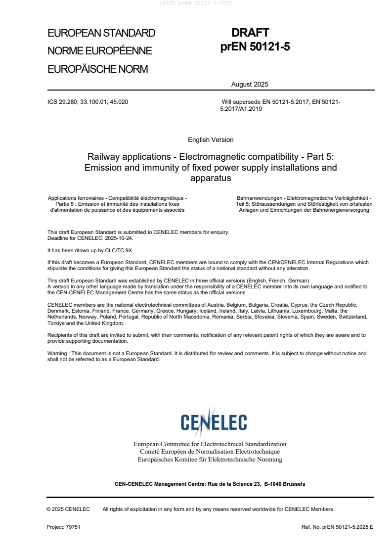 prEN 50121-5:2025