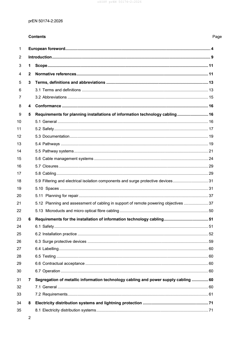 prEN 50174-2:2026 prEN 50174-2:2026 - BARVE - Page 4 preview