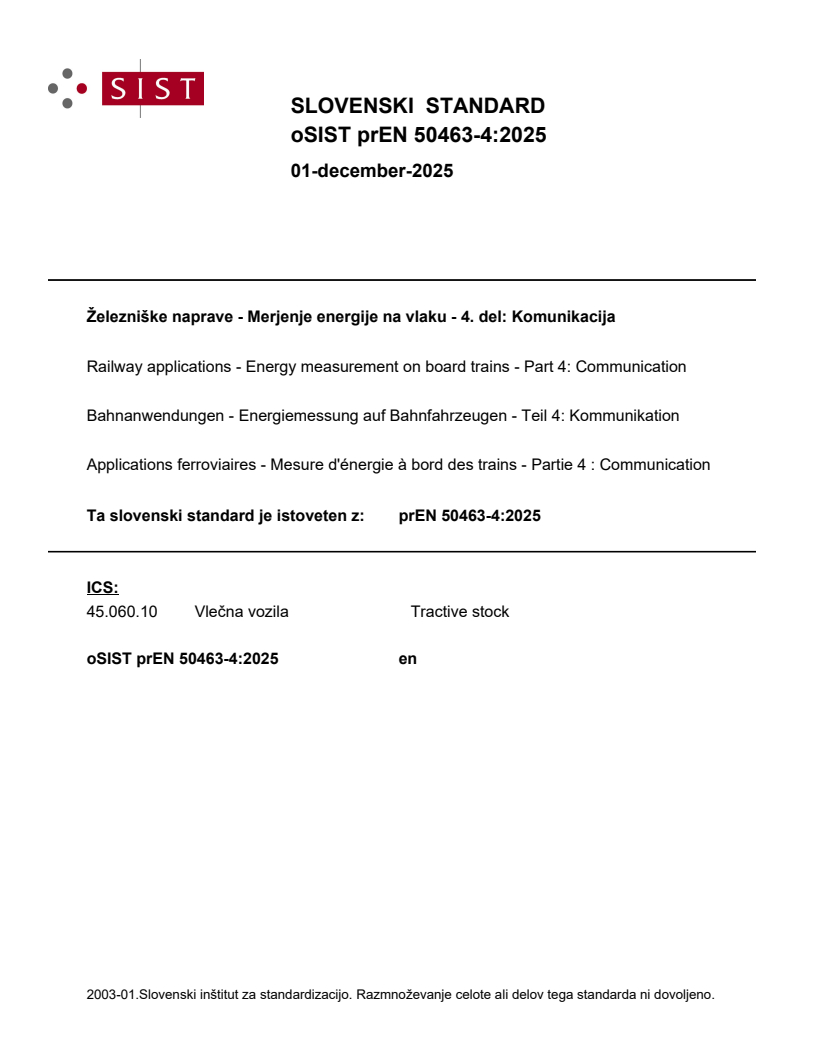 prEN 50463-4:2025 - BARVE