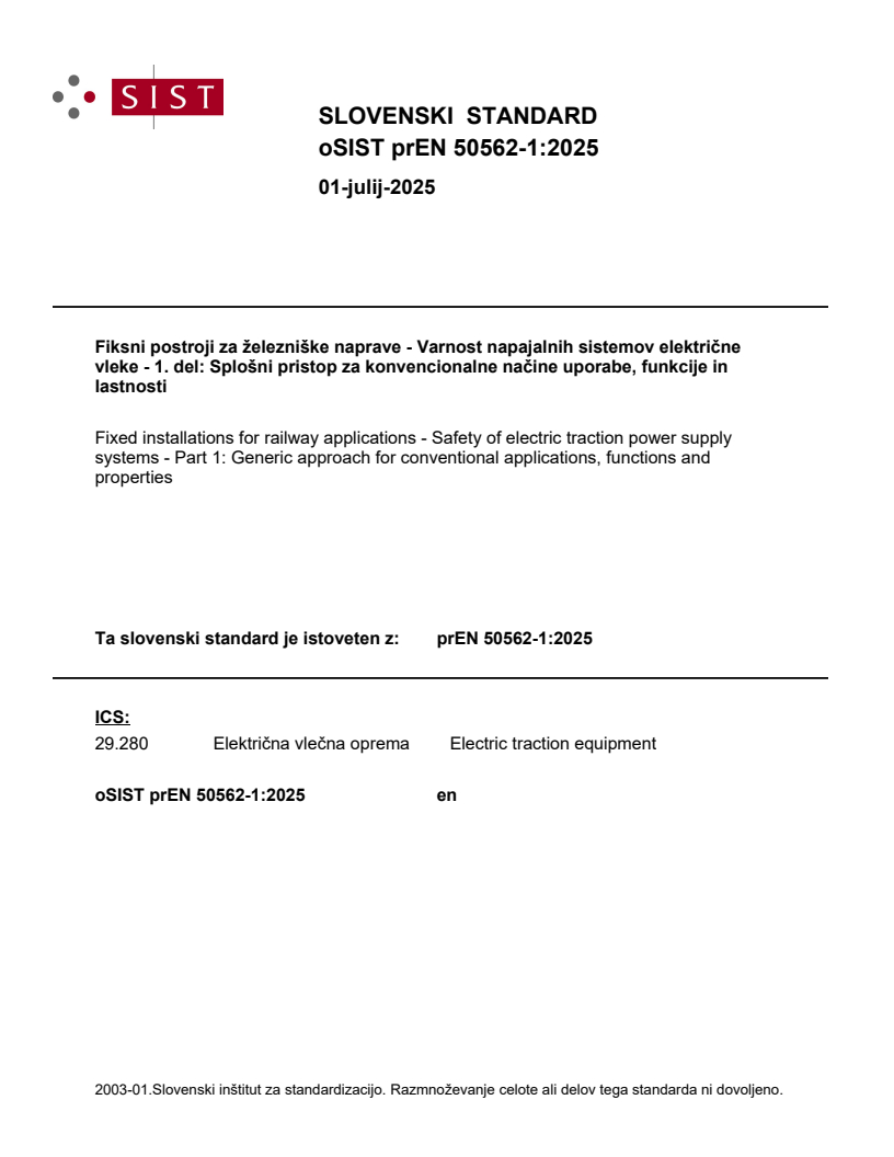 prEN 50562-1:2025 - BARVE