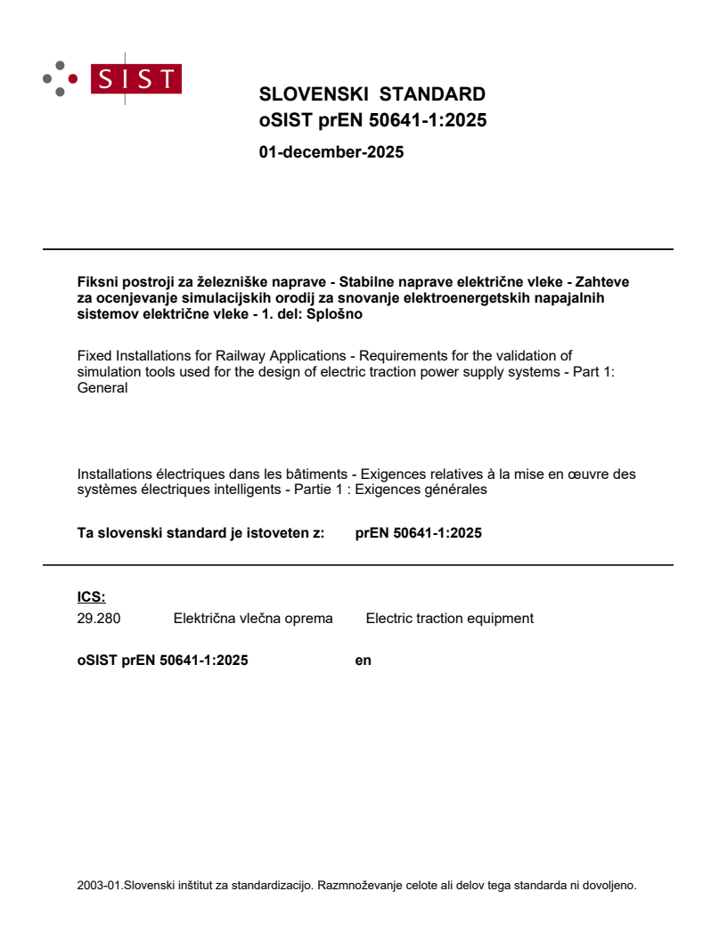 prEN 50641-1:2025 - BARVE