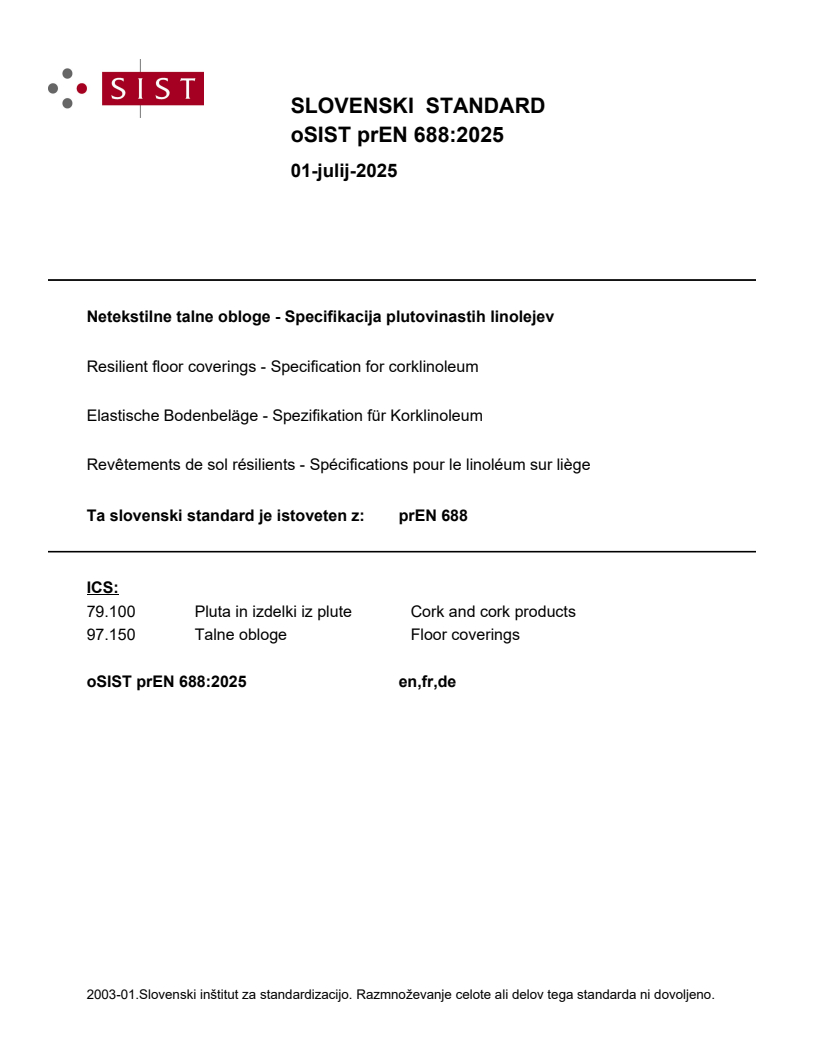 prEN 688:2025