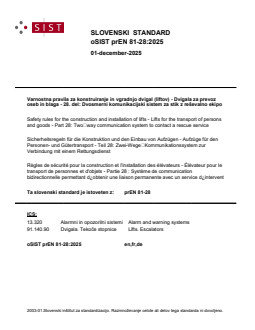 prEN 81-28:2025 - BARVE - Page 1 preview