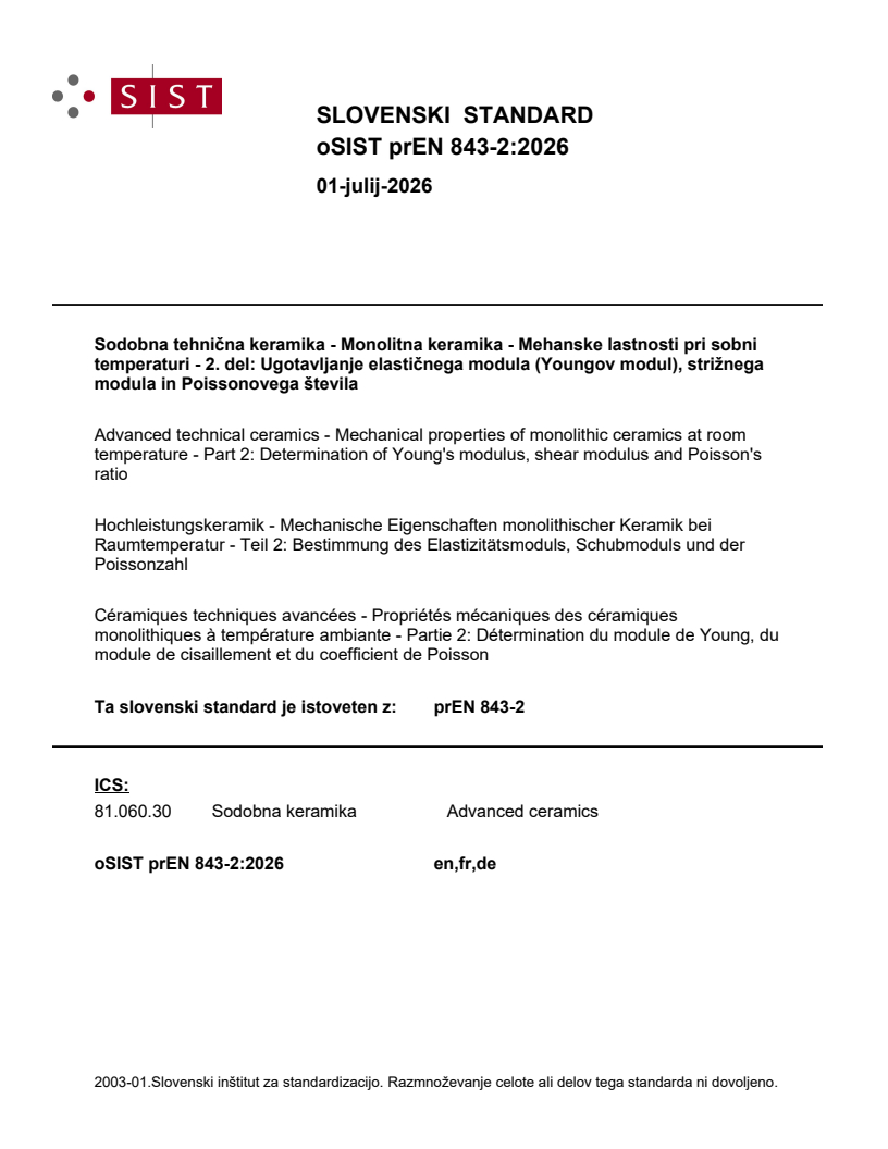 prEN 843-2 prEN 843-2:2026 - Page 1 preview