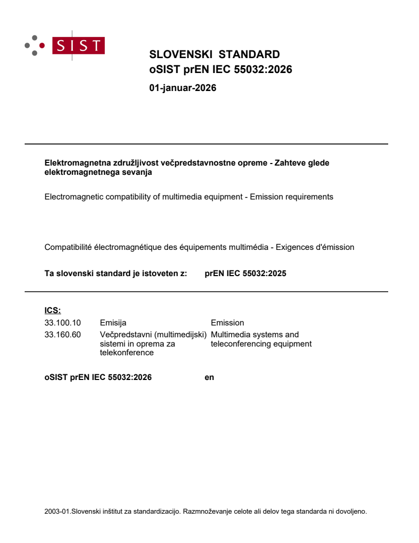 prEN IEC 55032:2026 - BARVE