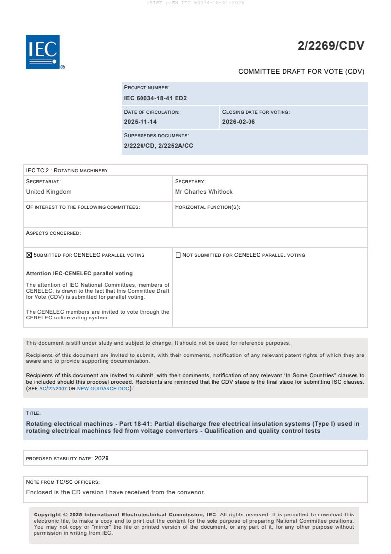 prEN IEC 60034-18-41:2026 - BARVE