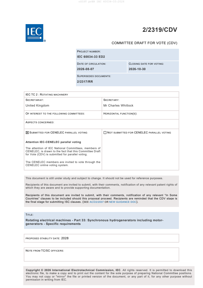 prEN IEC 60034-33:2026 prEN IEC 60034-33:2026 - Page 3 preview