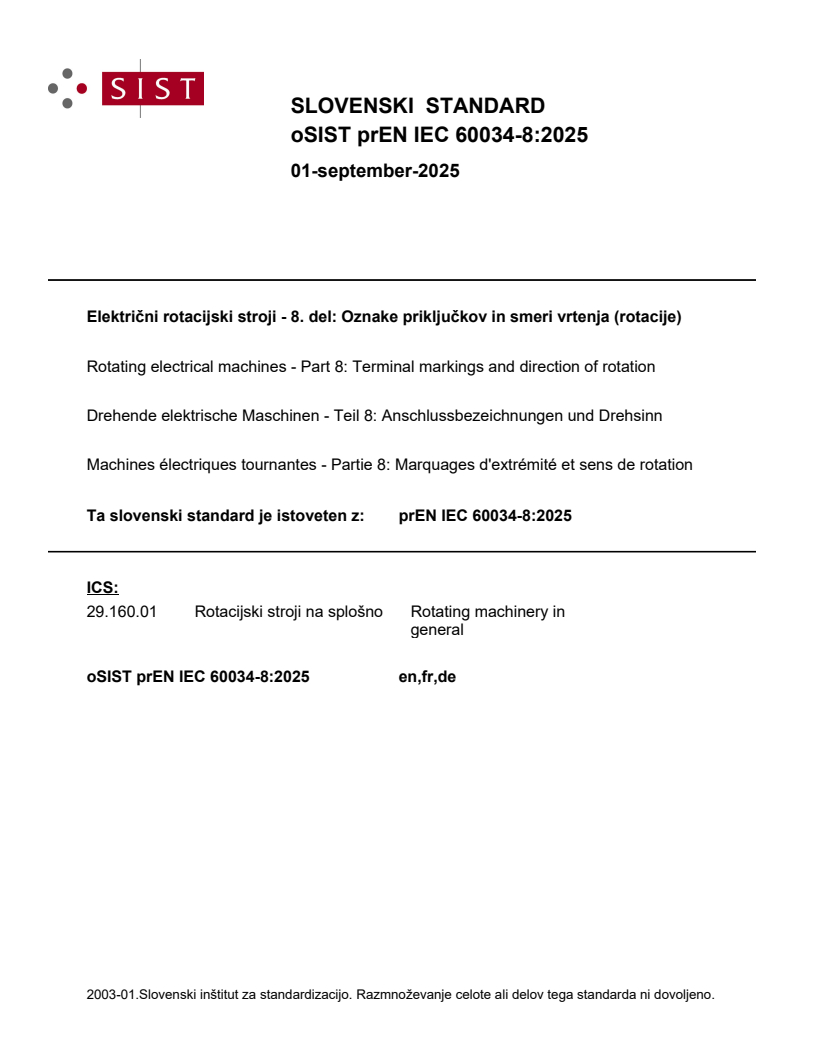 prEN IEC 60034-8:2025