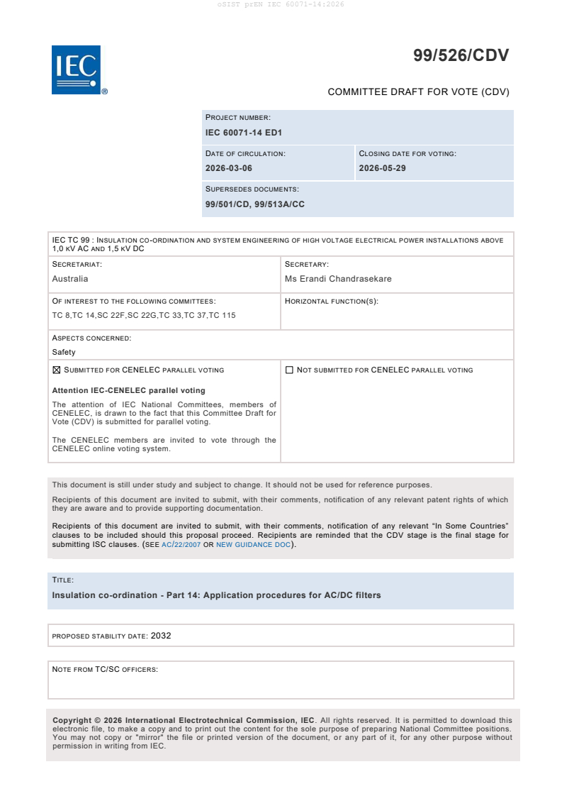 prEN IEC 60071-14:2026 prEN IEC 60071-14:2026 - Page 3 preview