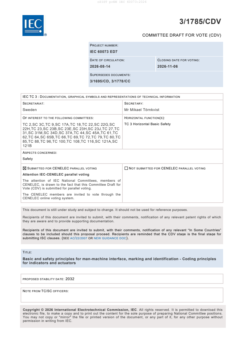 prEN IEC 60073:2026 prEN IEC 60073:2026 - Page 3 preview