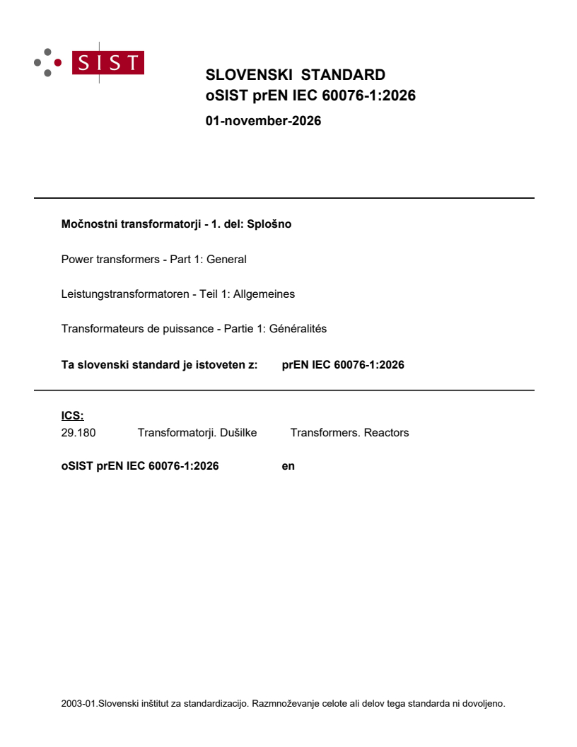 prEN IEC 60076-1:2026 prEN IEC 60076-1:2026 - BARVE - Page 1 preview