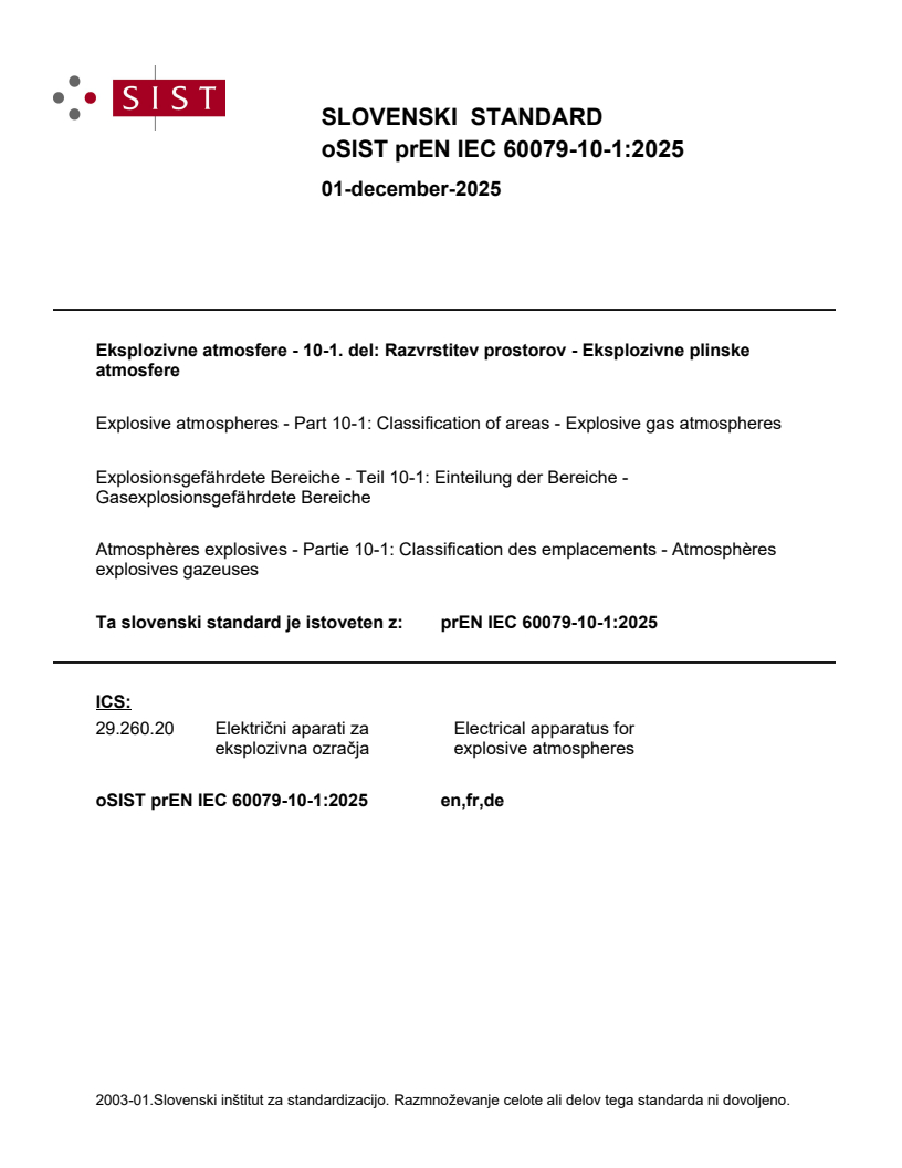 prEN IEC 60079-10-1:2025 - BARVE