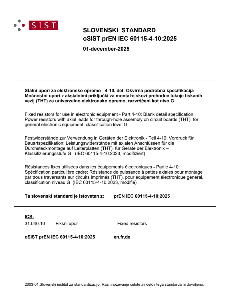 prEN IEC 60115-4-10:2025