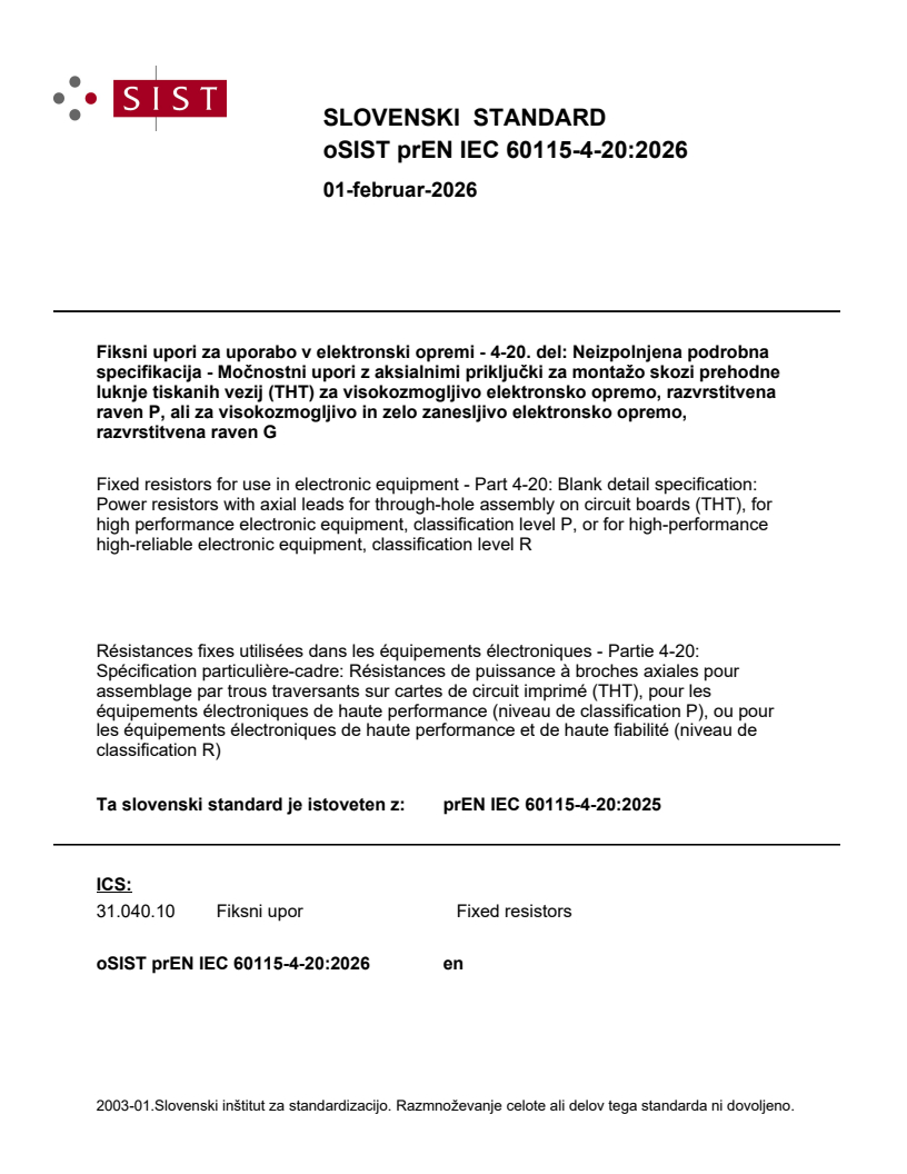 prEN IEC 60115-4-20:2026