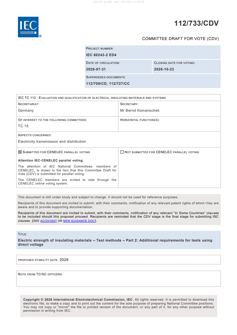 prEN IEC 60243-2:2026 prEN IEC 60243-2:2026 - Page 3 preview