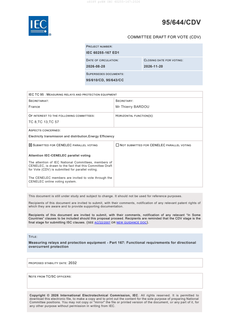 prEN IEC 60255-167:2026 prEN IEC 60255-167:2026 - BARVE - Page 3 preview