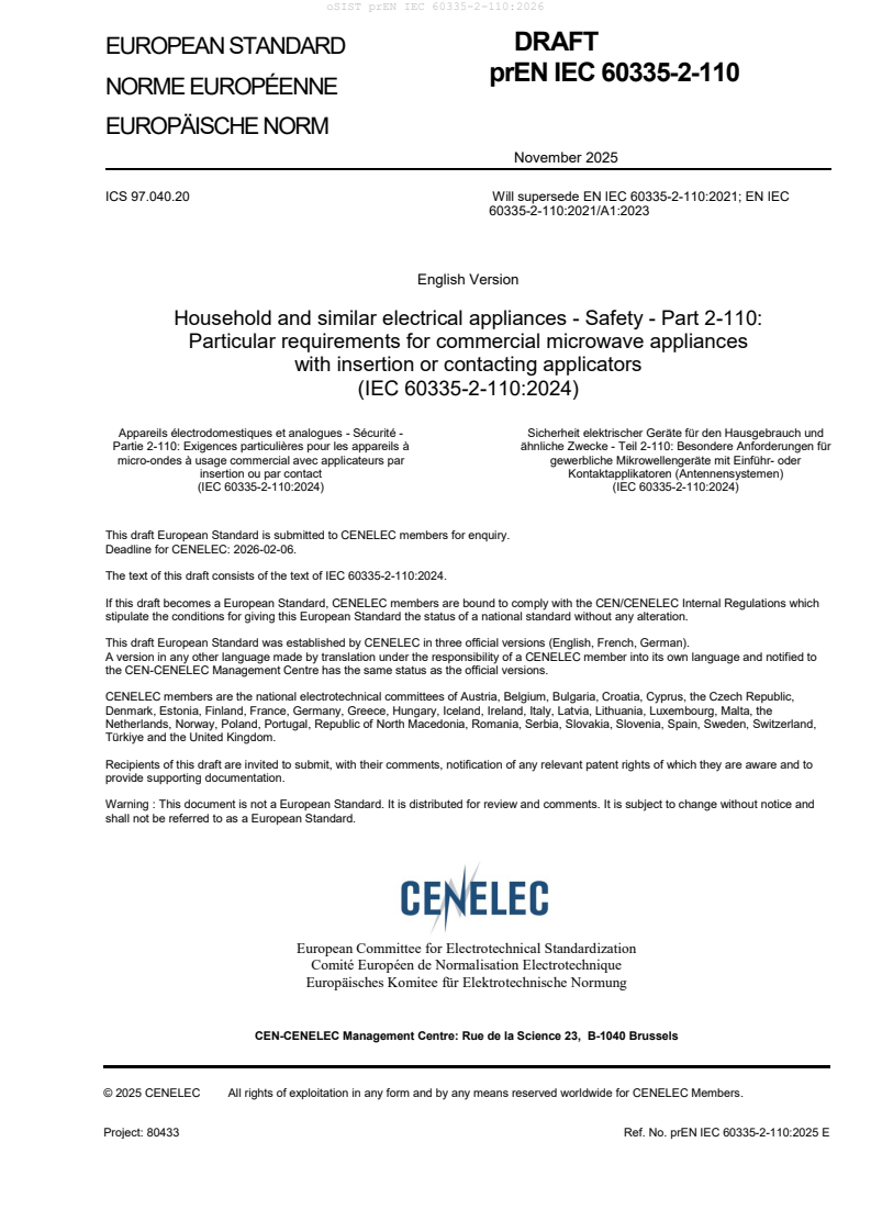 prEN IEC 60335-2-110:2026 - BARVE