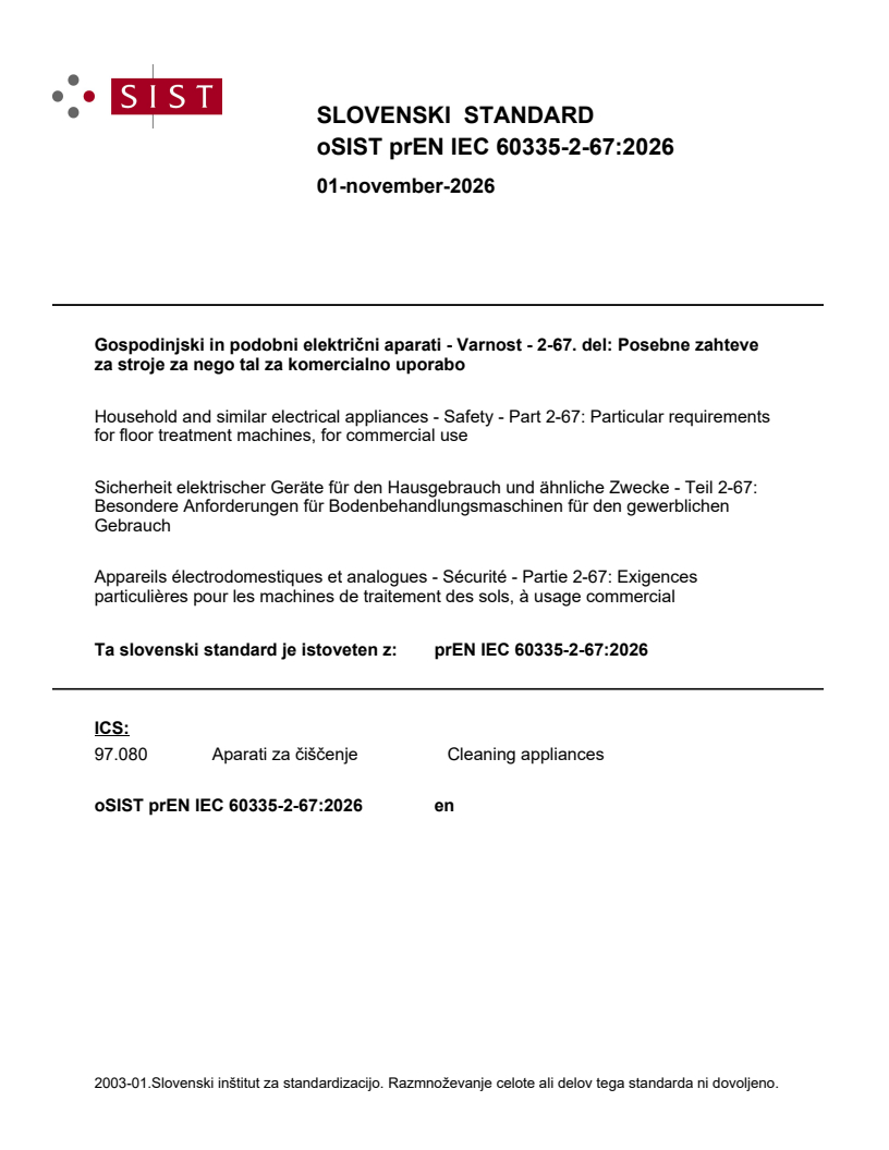 prEN IEC 60335-2-67:2026 prEN IEC 60335-2-67:2026 - BARVE - Page 1 preview