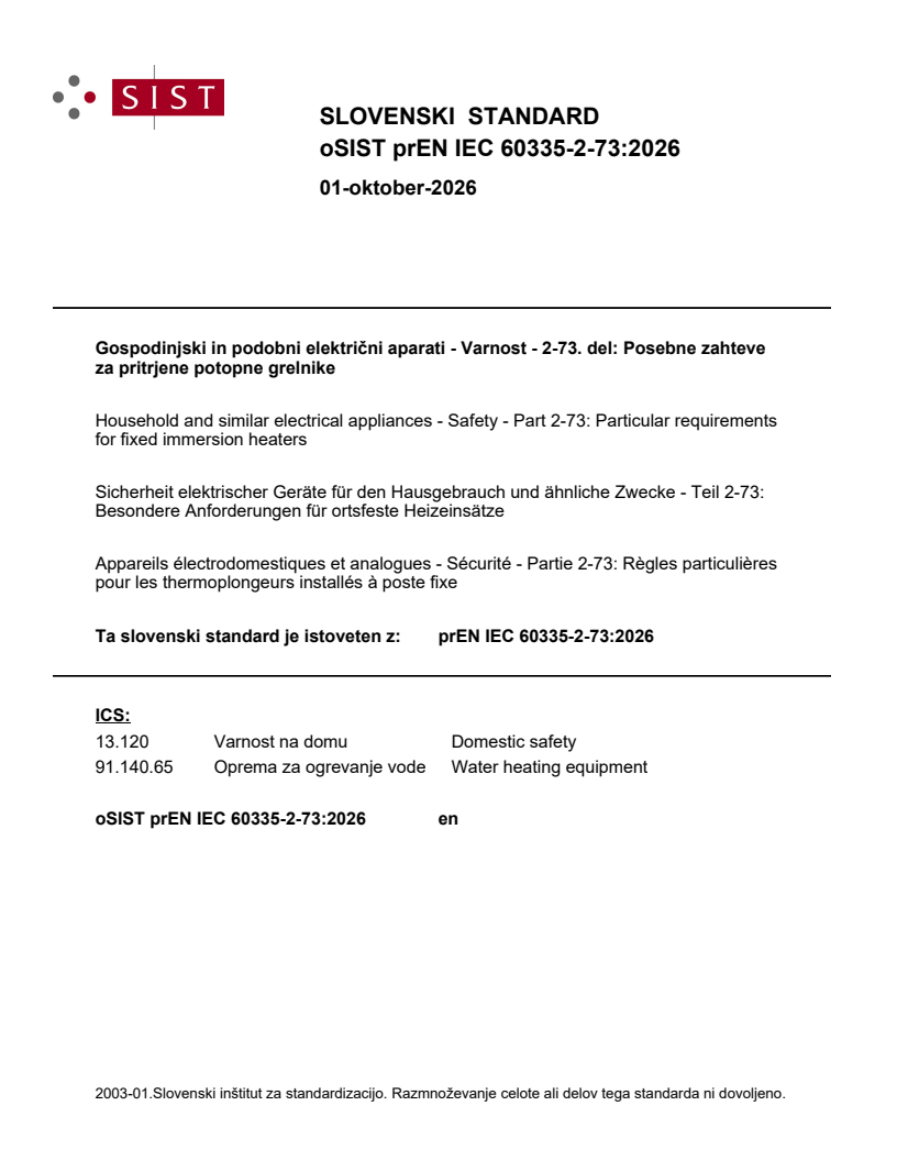 prEN IEC 60335-2-73:2026 prEN IEC 60335-2-73:2026 - Page 1 preview