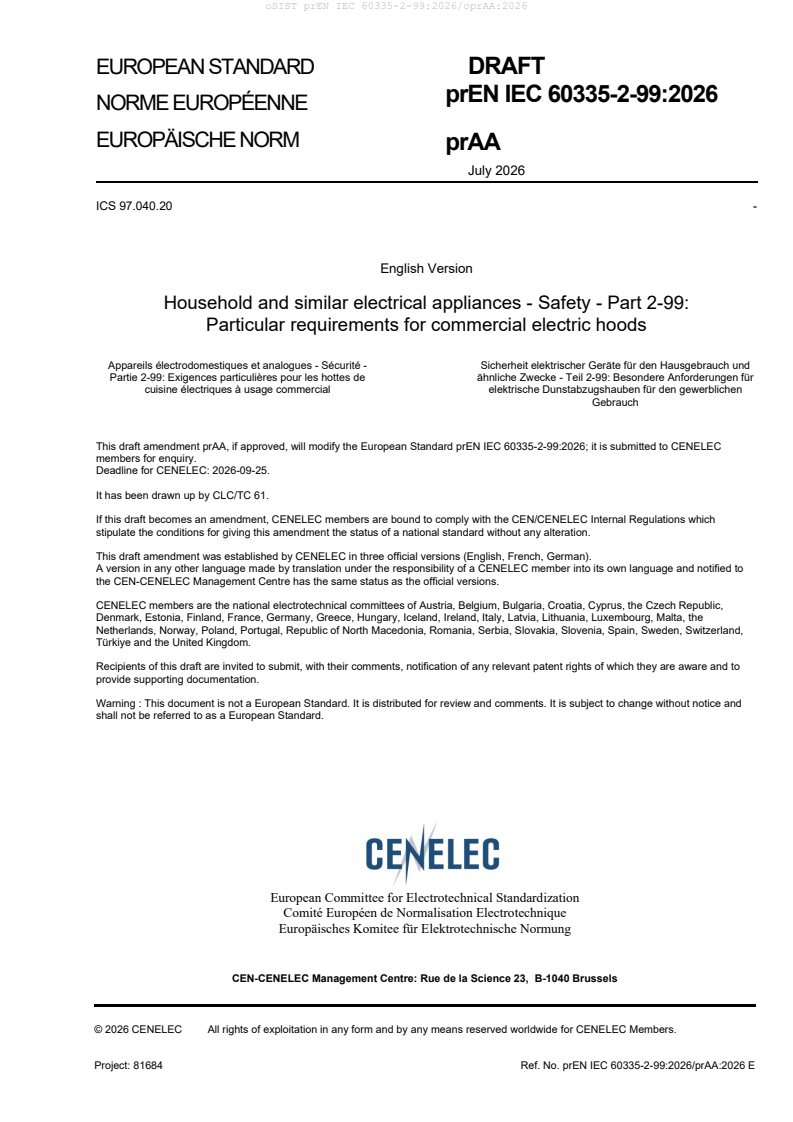 prEN IEC 60335-2-99:2026/prAA:2026 prEN IEC 60335-2-99:2026/oprAA:2026 - Page 3 preview