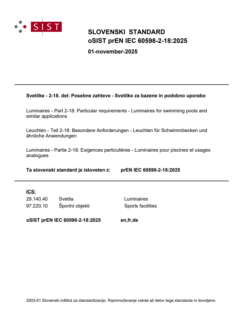 prEN IEC 60598-2-18:2025