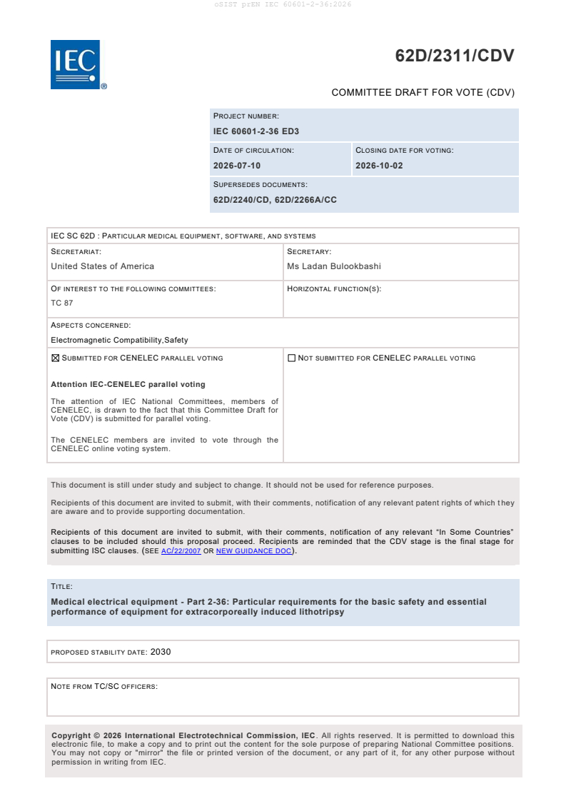 prEN IEC 60601-2-36:2026 prEN IEC 60601-2-36:2026 - Page 3 preview