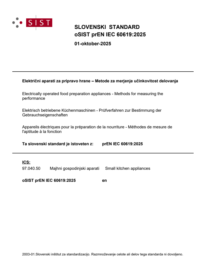 prEN IEC 60619:2025 - BARVE