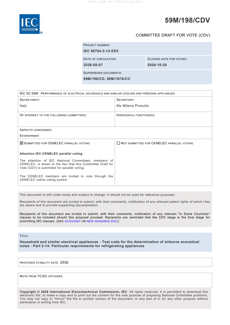prEN IEC 60704-2-14:2026 prEN IEC 60704-2-14:2026 - Page 3 preview