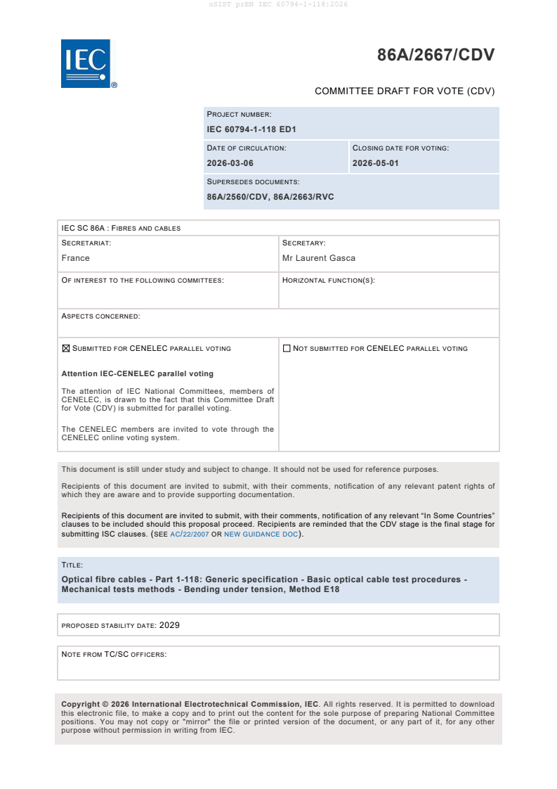 prEN IEC 60794-1-118:2026 prEN IEC 60794-1-118:2026 - BARVE - Page 3 preview
