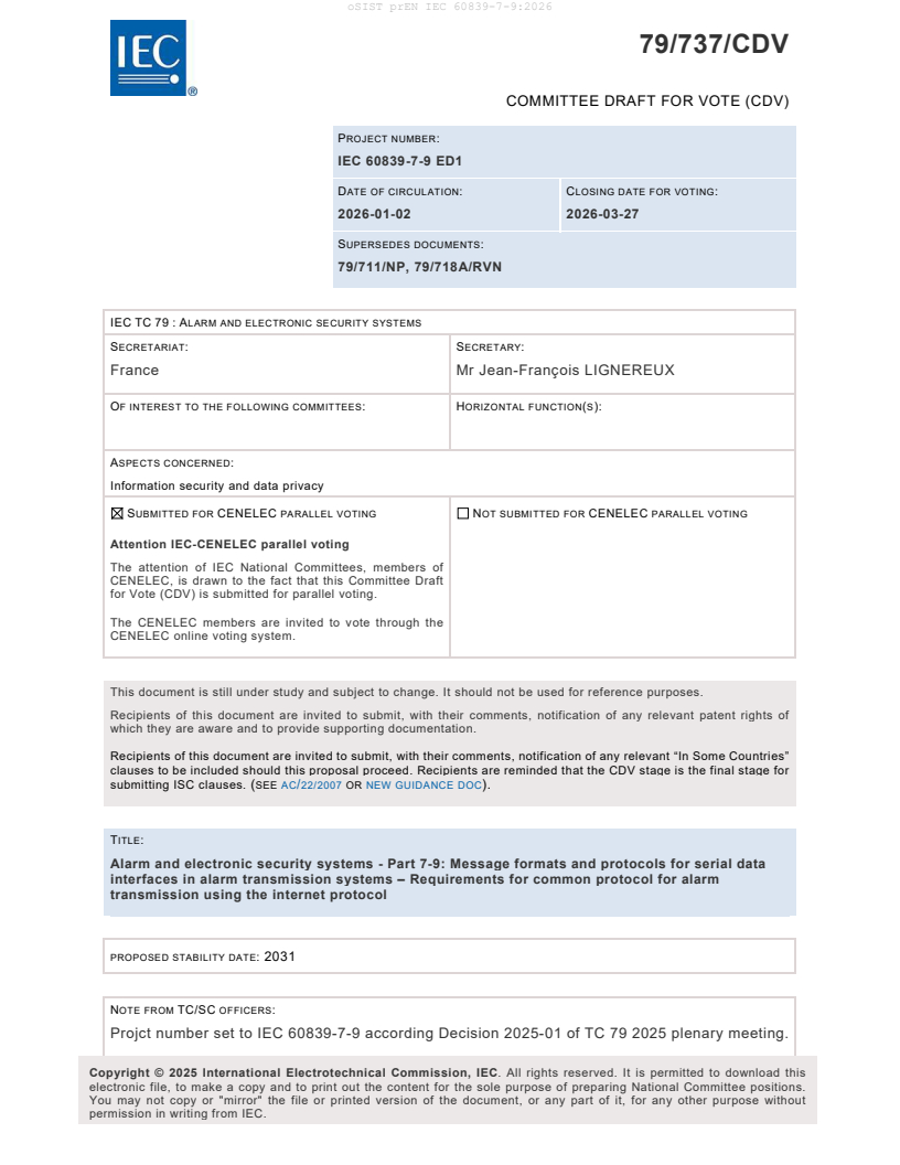 prEN IEC 60839-7-9:2026 prEN IEC 60839-7-9:2026 - BARVE - Page 3 preview