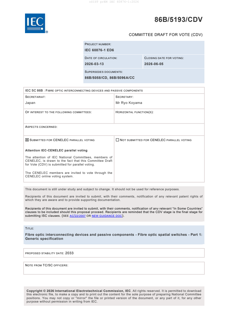 oSIST prEN IEC 60876-1:2026 oSIST prEN IEC 60876-1:2026 - BARVE - Page 3 preview
