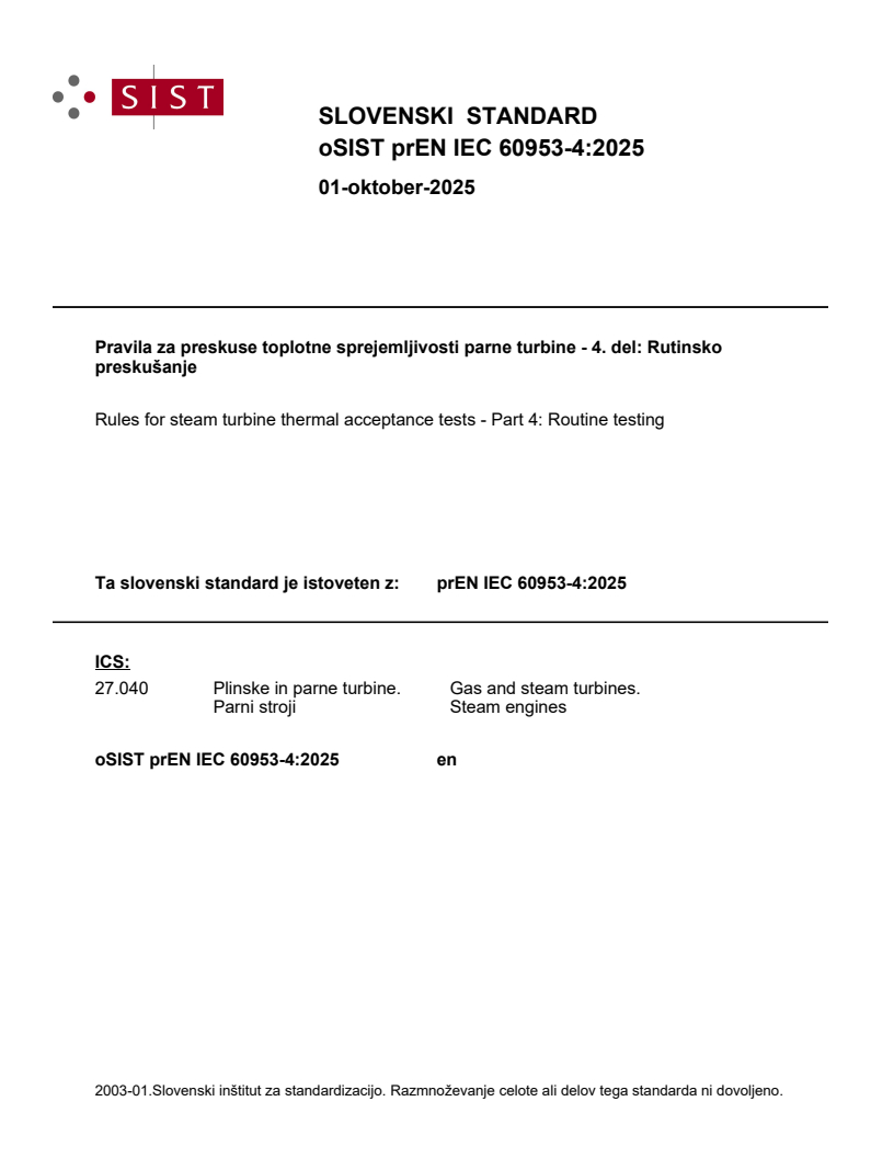 prEN IEC 60953-4:2025 - BARVE