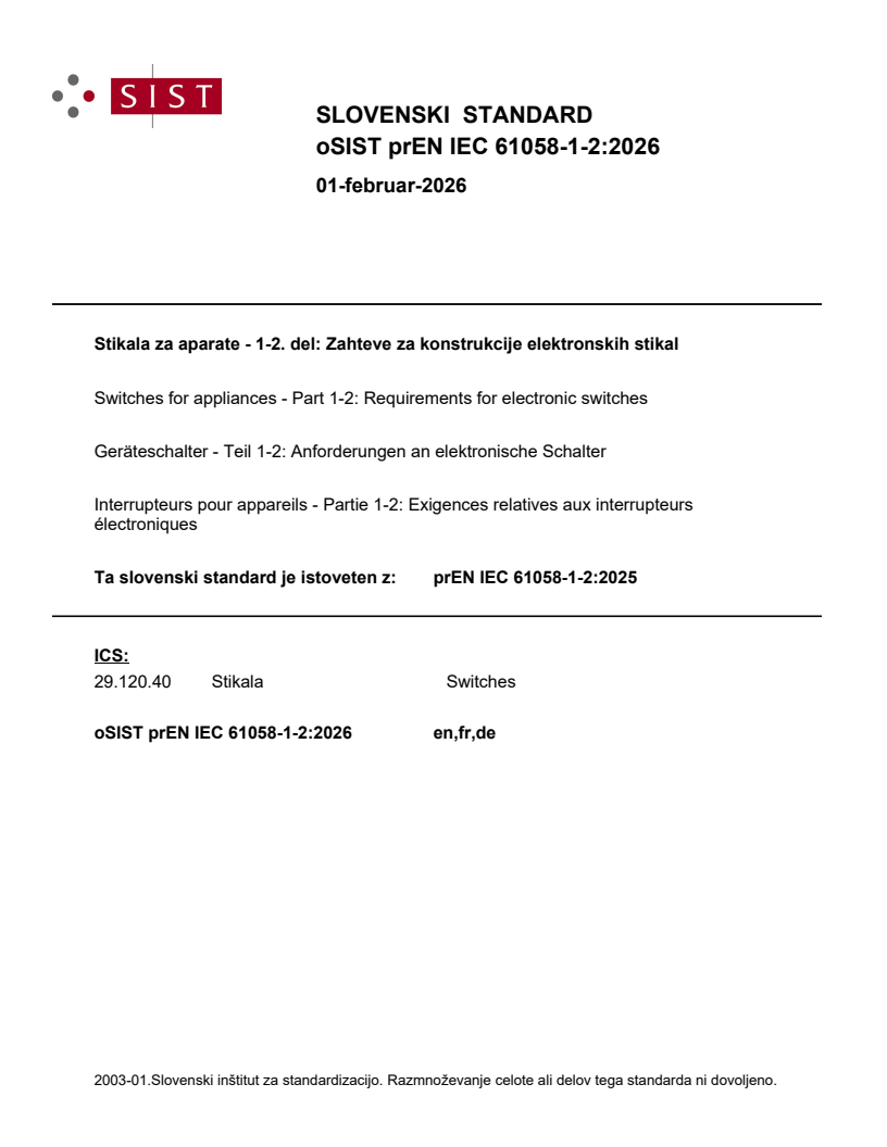 oSIST prEN IEC 61058-1-2:2026