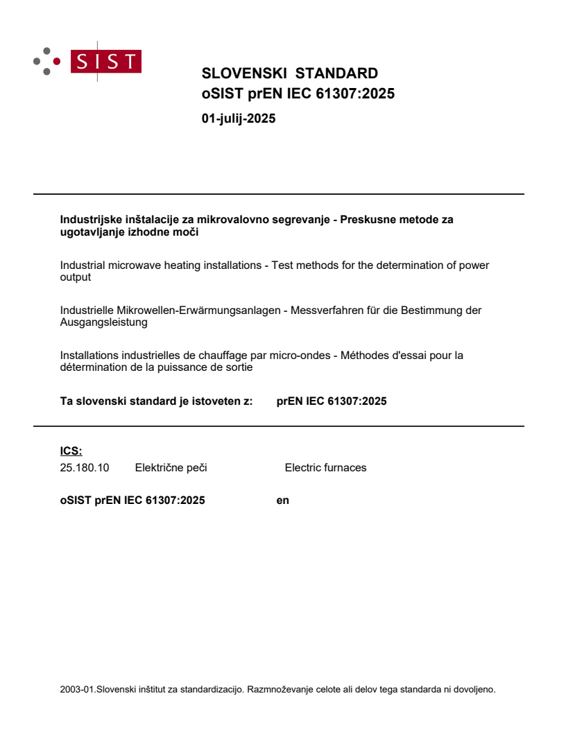 prEN IEC 61307:2025