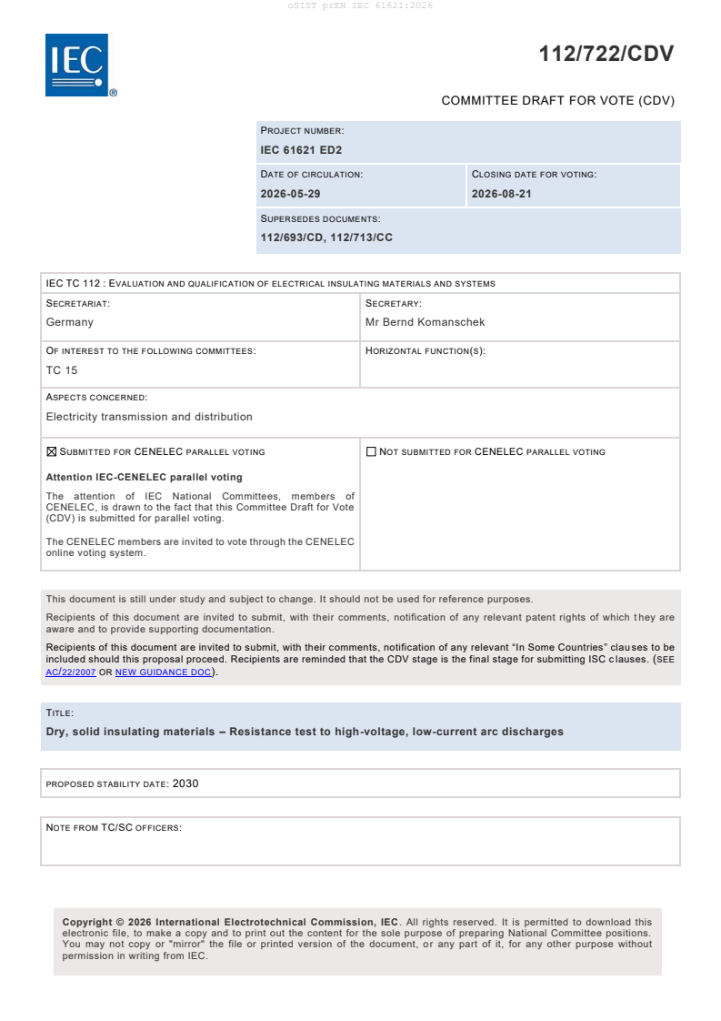prEN IEC 61621:2026 prEN IEC 61621:2026 - BARVE - Page 3 preview