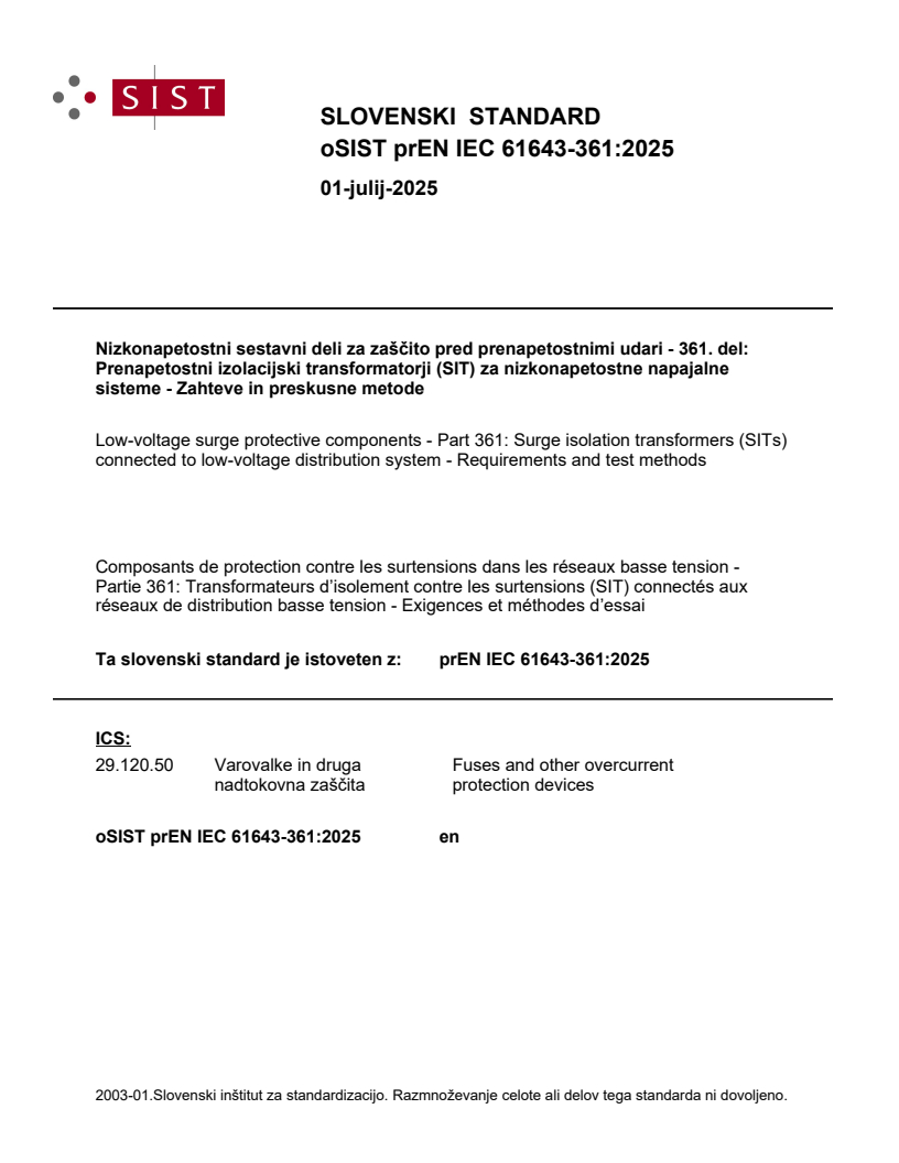prEN IEC 61643-361:2025