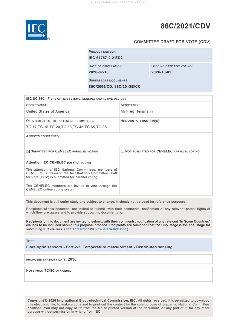 oSIST prEN IEC 61757-2-2:2026 oSIST prEN IEC 61757-2-2:2026 - BARVE - Page 3 preview