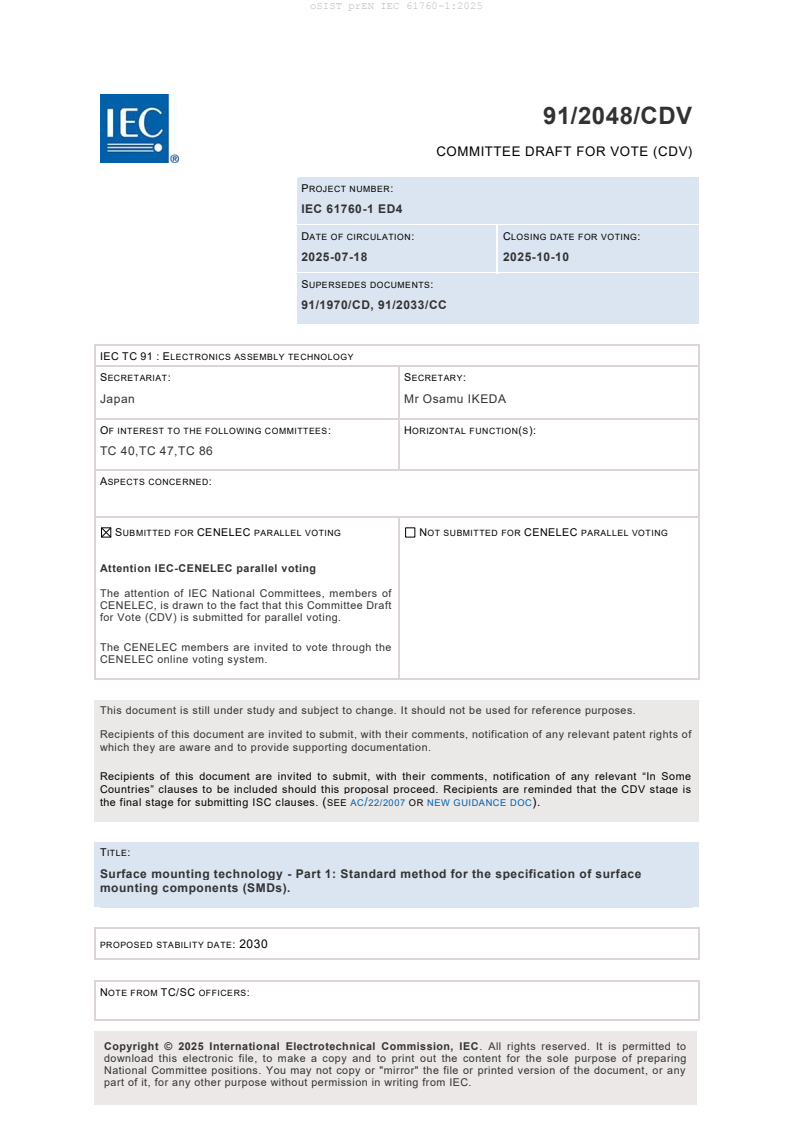 prEN IEC 61760-1:2025