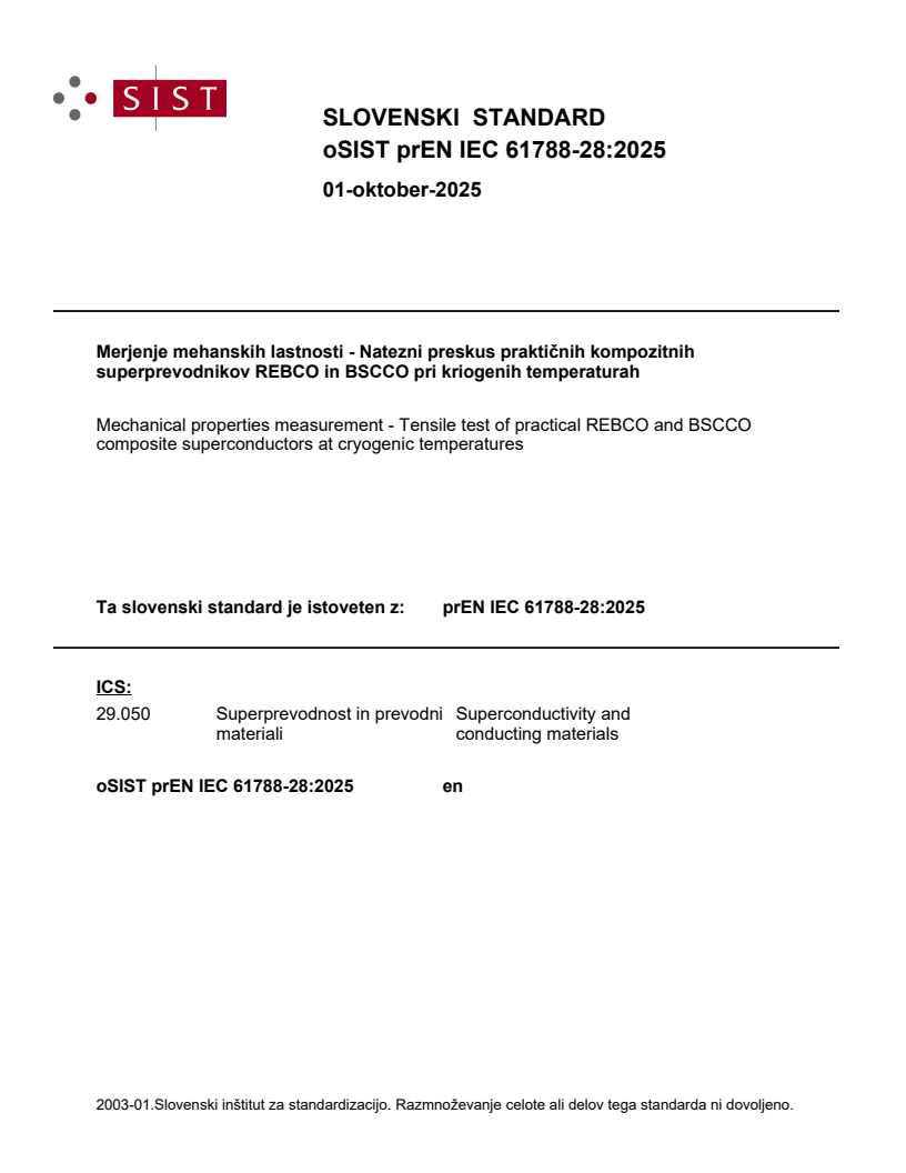 prEN IEC 61788-28:2025 - BARVE