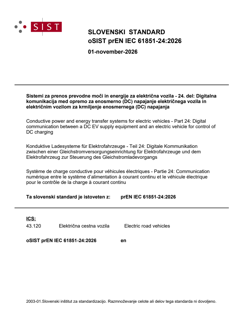 prEN IEC 61851-24:2026 prEN IEC 61851-24:2026 - Page 1 preview