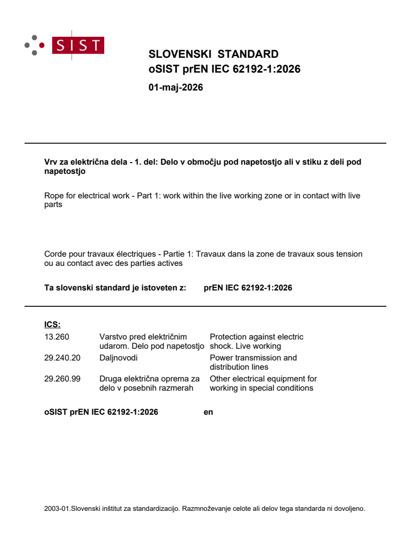 oSIST prEN IEC 62192-1:2026 oSIST prEN IEC 62192-1:2026 - BARVE - Page 1 preview