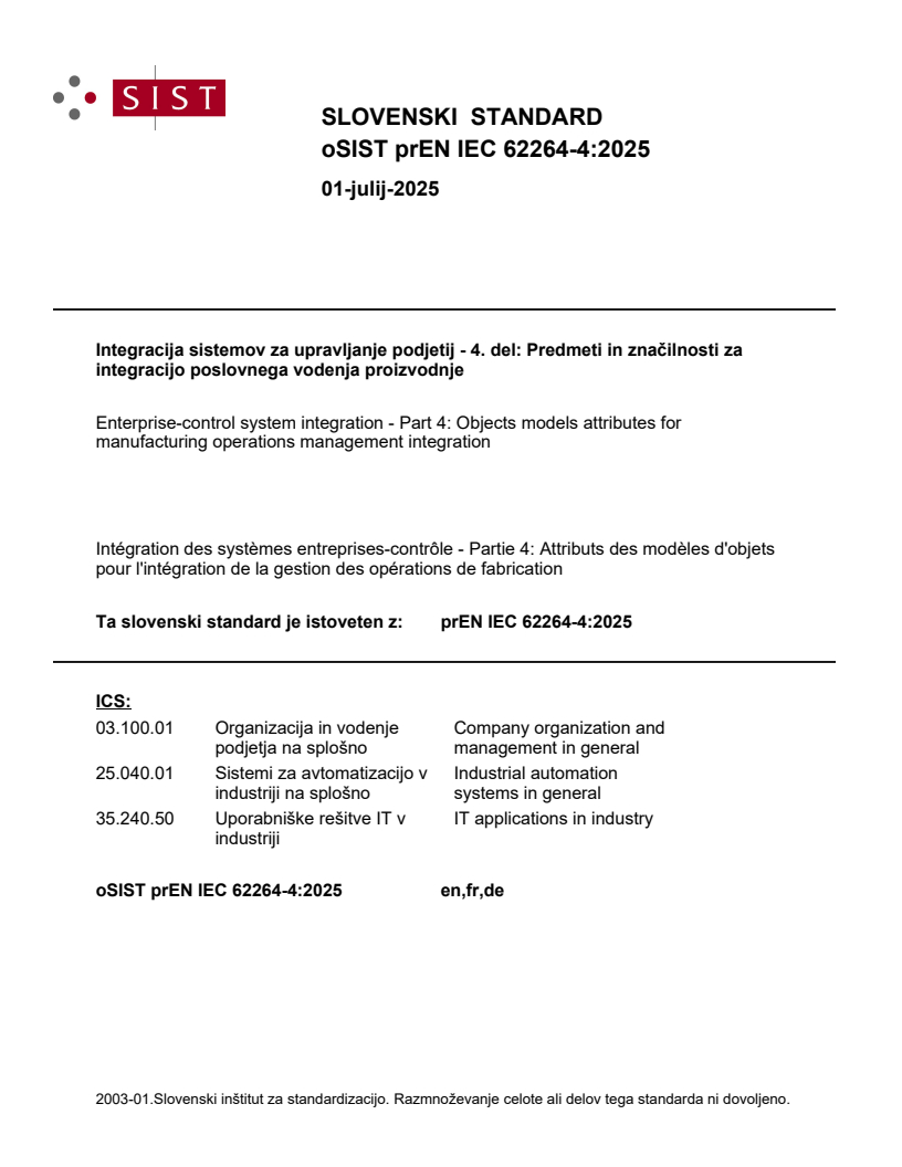 prEN IEC 62264-4:2025 - BARVE